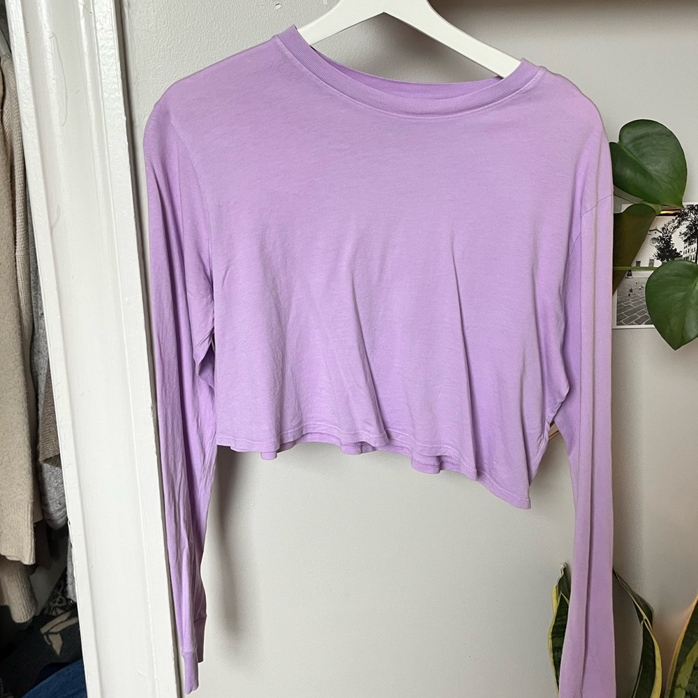 Outdoor voices lavender crop top